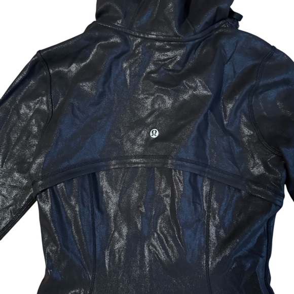 Lululemon Hooded Define Jacket Shine Size 6 Radiate Foil Black Size 6 - Picture 2 of 5